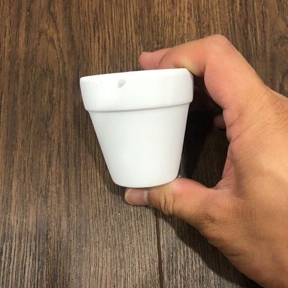 8 PCS Small Mini White Clay Pots with Drainage Hole 2.5 in Terra Cotta Pot - Picture 10 of 11